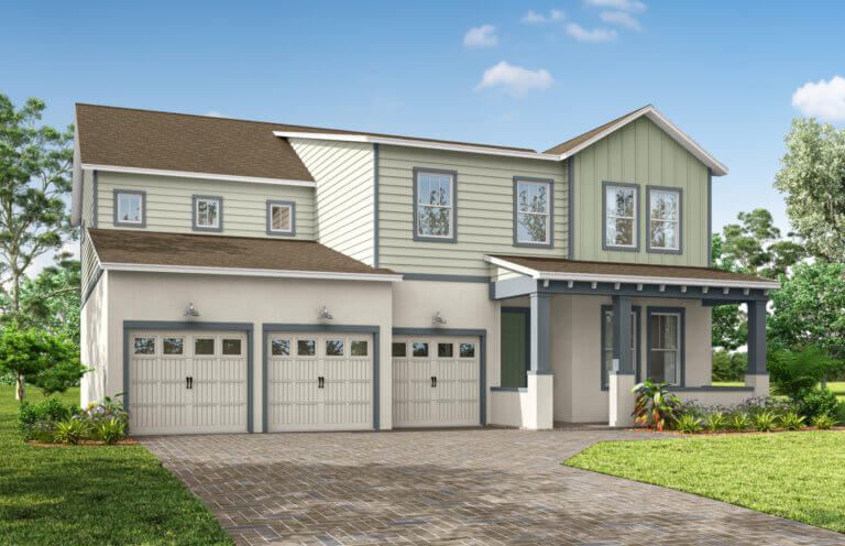 The Grow community home exterior rendering