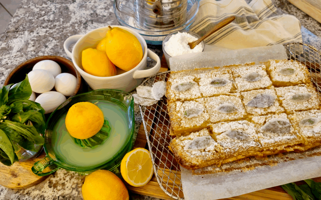 Lemon Basil Bars